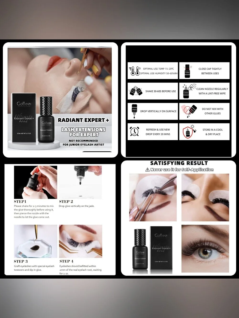 Gollee Ultimate Radiant Expert+Bond Eyelash Adhesive